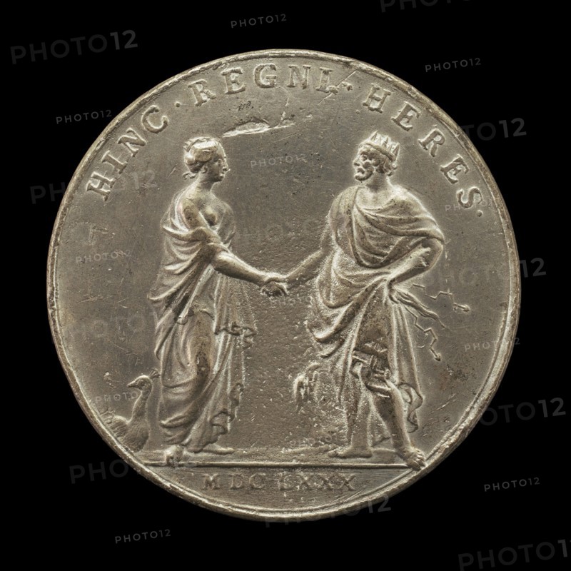 Juno Sealing Marriage Pact with Jupiter [reverse], 1680.