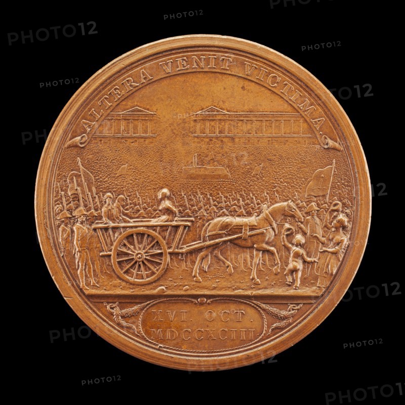 Queen Marie-Antoinette Led to the Guillotine [reverse], 1793.
