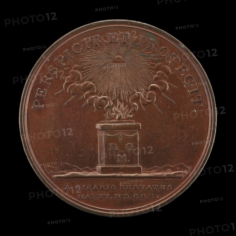 Altar with a Burning Offering [reverse], 1800.