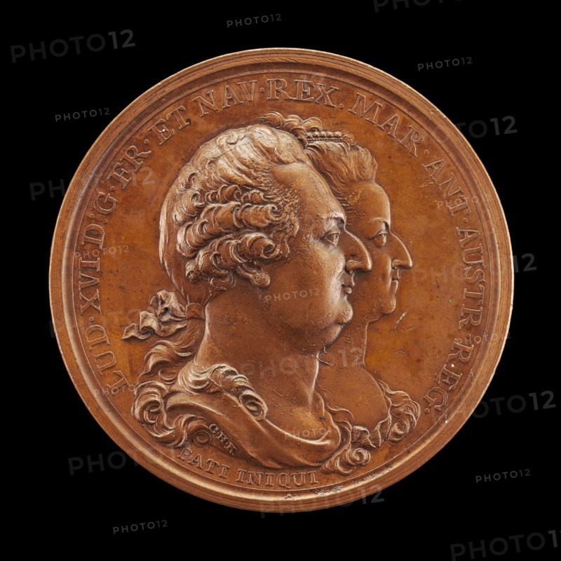 Commemoration of Marie-Antoinette: Louis XVI and Marie-Antoinette [obverse], 1793.