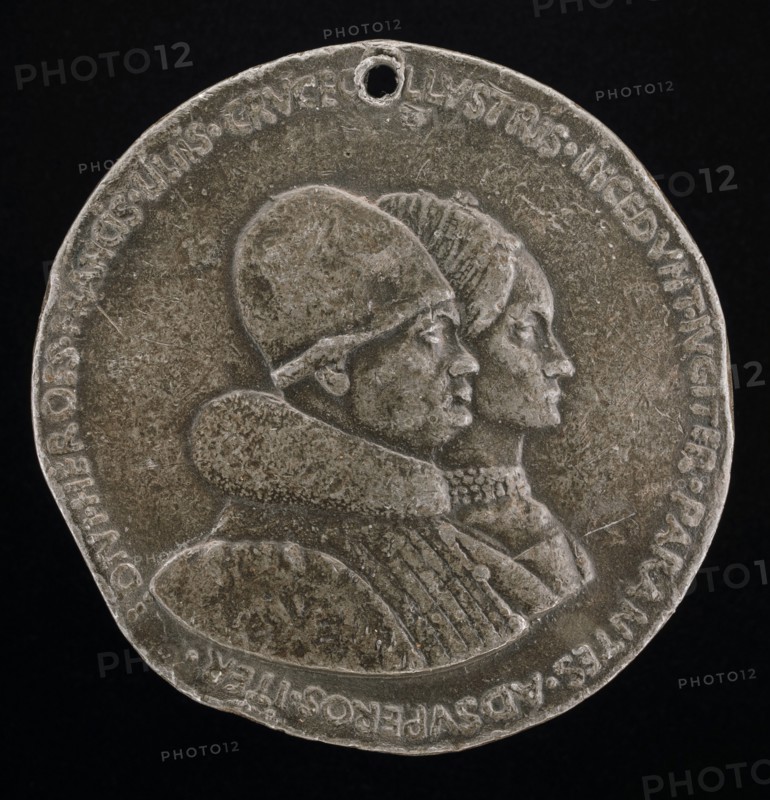 Rene d'Anjou, 1409-1480, King of Naples 1435-1442, and Jeanne de Laval, died 1498 [obverse], 1463.