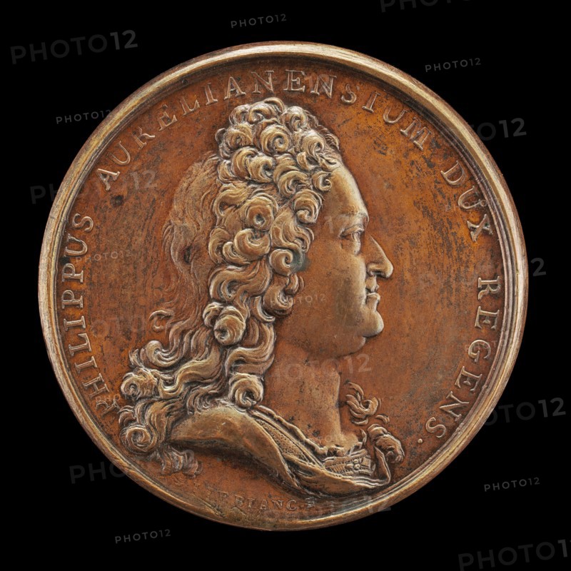 Philippe II, 1674-1723, Duc d'Orléans 1701, Regent of France 1715 [obverse], 1715.