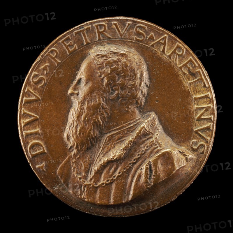 Pietro Aretino, 1492-1556, Satirist [obverse]. Attributed to Leone Leoni.