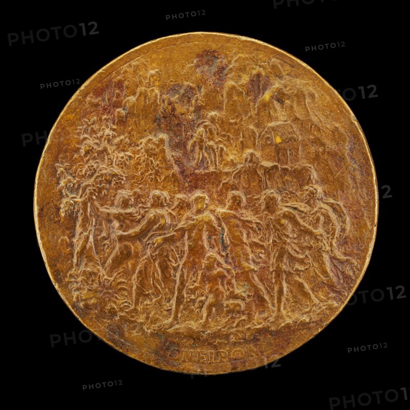 Vision of People Approaching a Vine [reverse], c. 1550. Attributed to Leone Leoni.