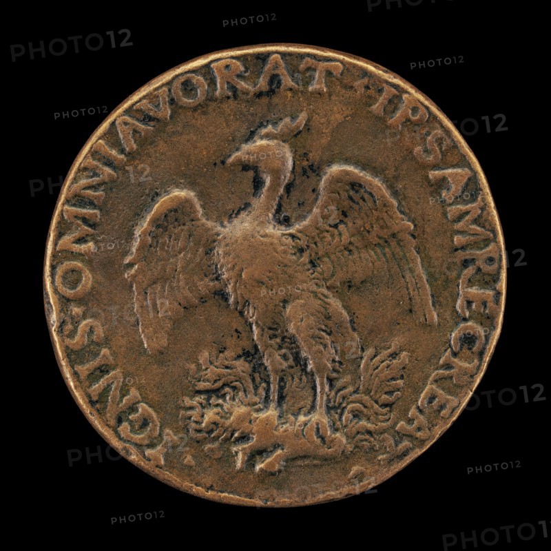 Phoenix on a Burning Pyre [reverse], probably early 1490s.