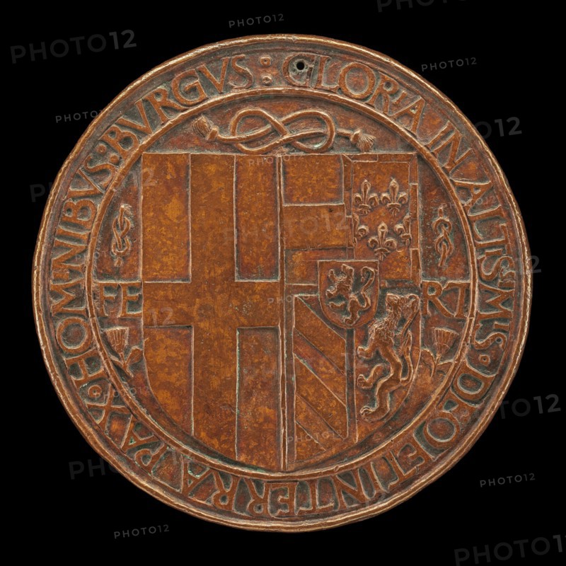 Arms of Filiberto Impaling Those of Margaret [reverse], 1502.