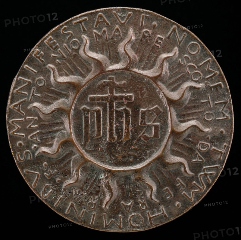 The Trigram IHS in a Flaming Halo [reverse], c. 1444/1462.