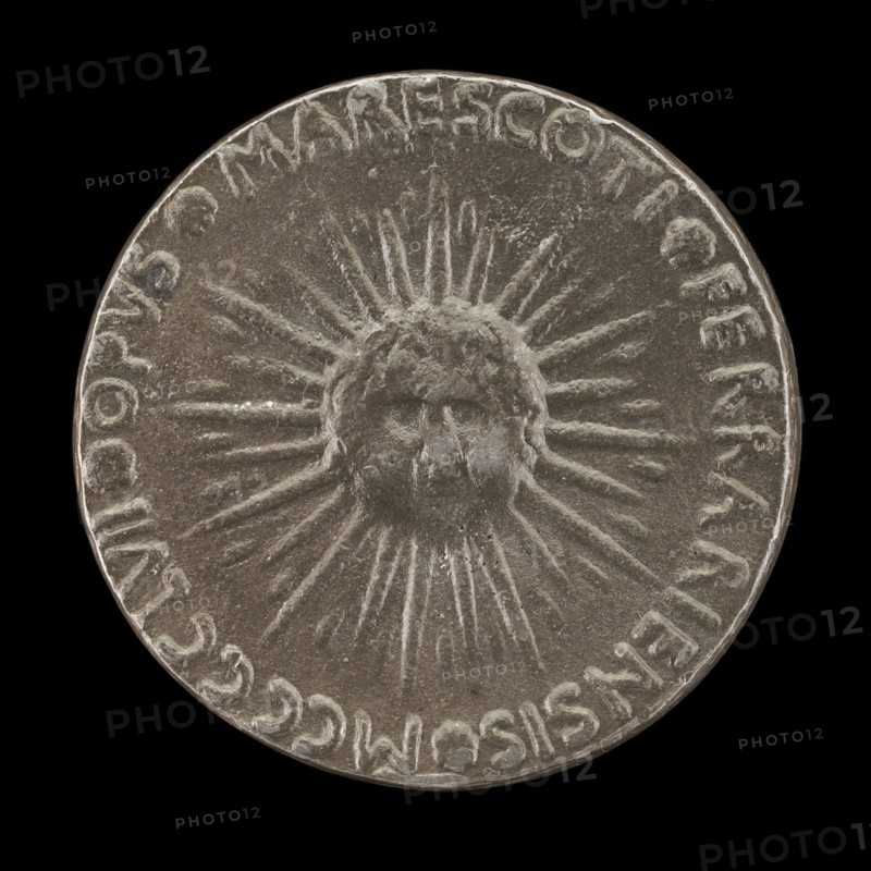 Sunburst with Cherub's Head [reverse].