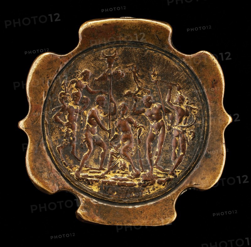 Sword Pommel with inset plaquette of Ariadne [affixed reverse of pommel], second half 15th century.