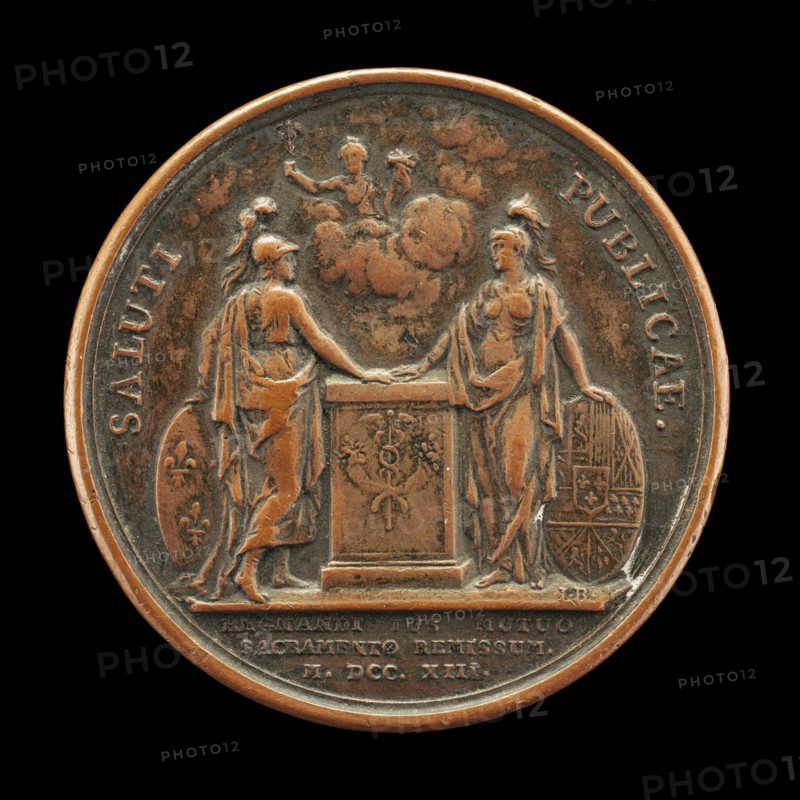 Allegory of Public Health, Safety, and Welfare [reverse], c. 1713.