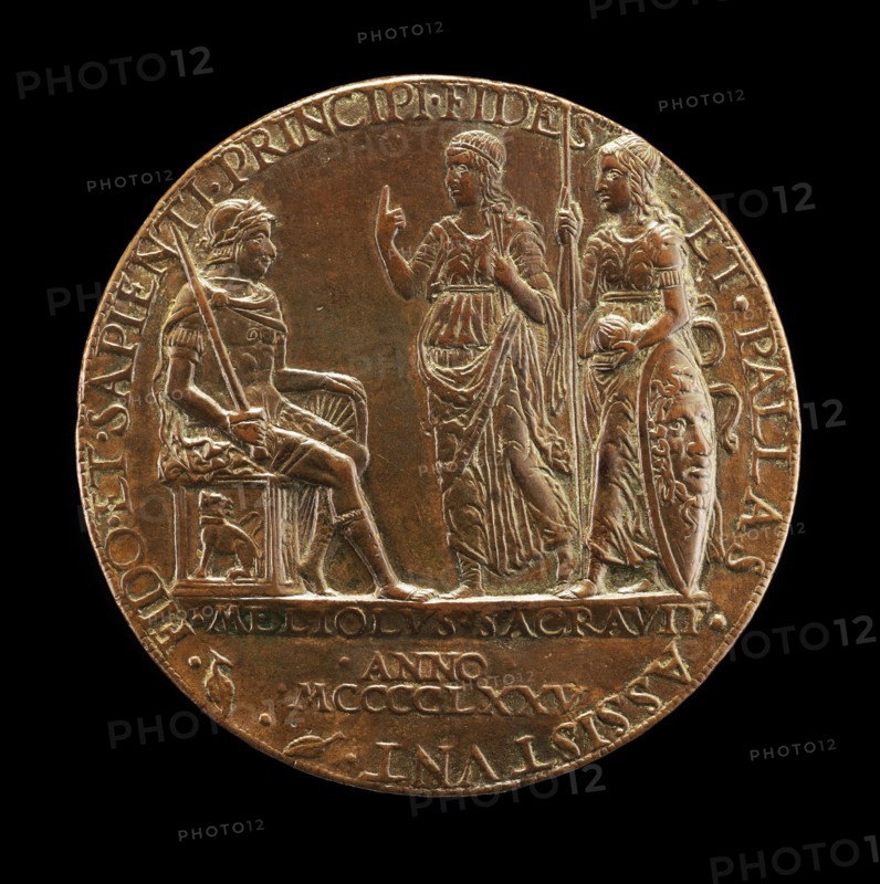 The Marquess of Mantua with Faith and Pallas [reverse], 1475.