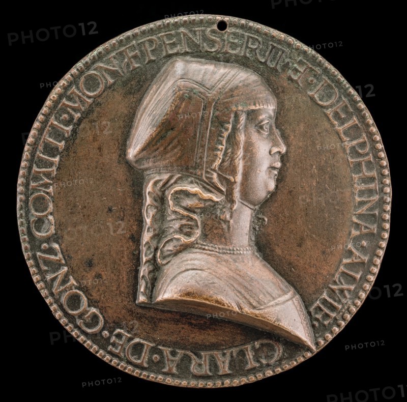 Chiara Gonzaga, 1464-1503, Wife of Gilbert de Bourbon 1481 [obverse], c. 1481.