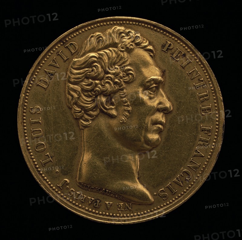 Jacques-Louis David, 1748-1825, Painter [obverse], 1819.