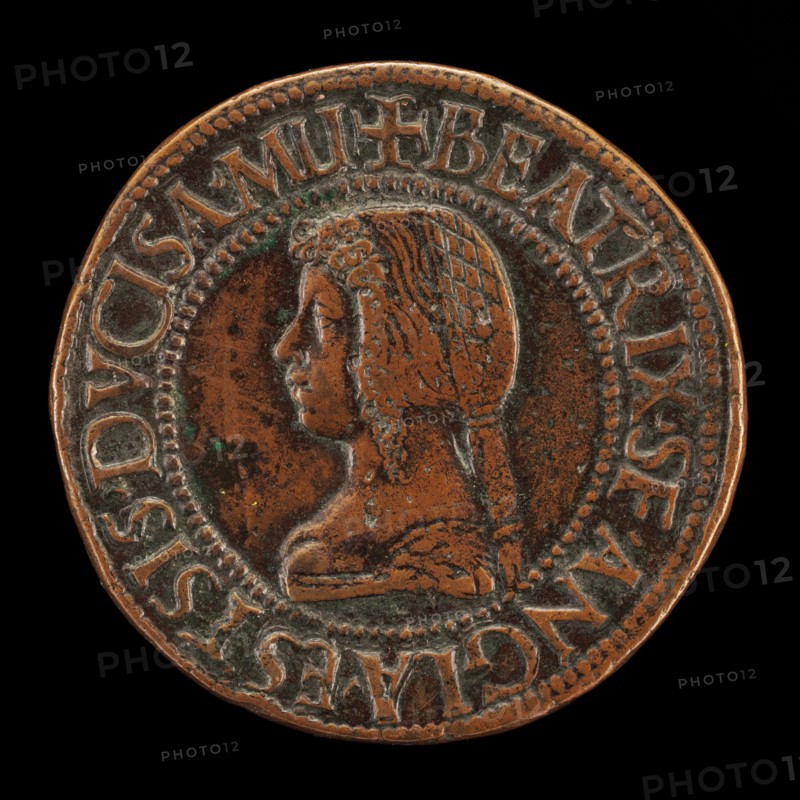 Beatrice d'Este, 1475-1497, Wife of Lodovico Maria Sforza 1491 [reverse], 1497.