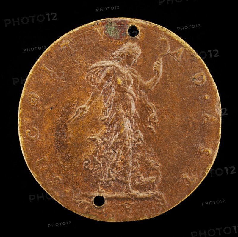 Prudence with a Dragon at her Feet [reverse], mid 16th century.