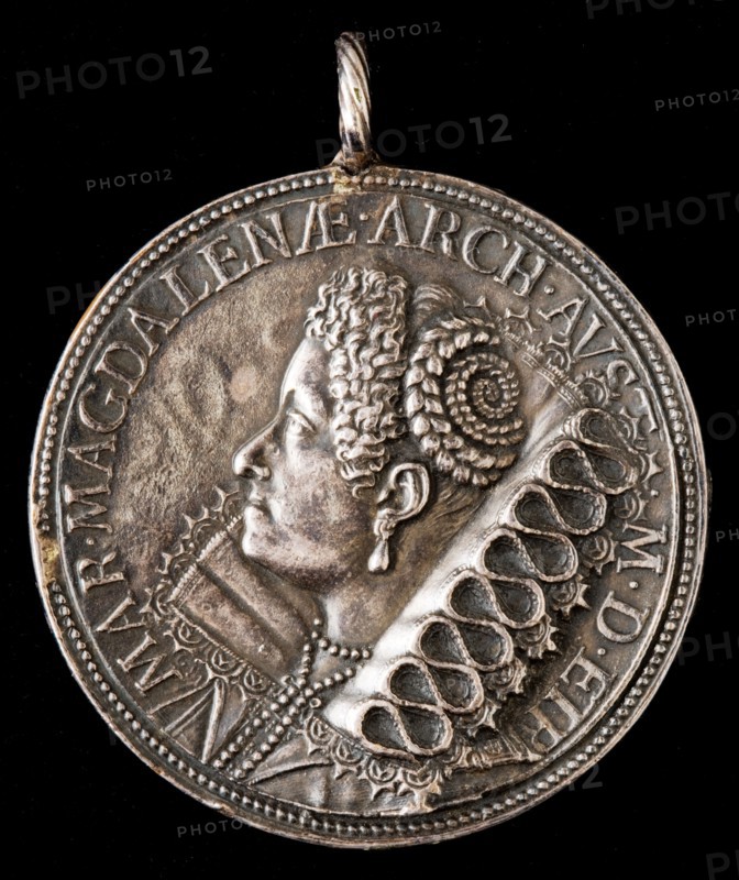 Maria Maddalena of Austria, 1589-1631, Wife of Grand Duke Cosimo II de' Medici 1608 [reverse], 1618.