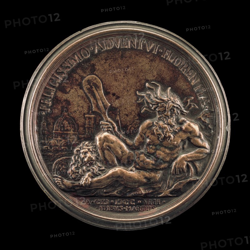 Personification of the River Arno [reverse], 1708.