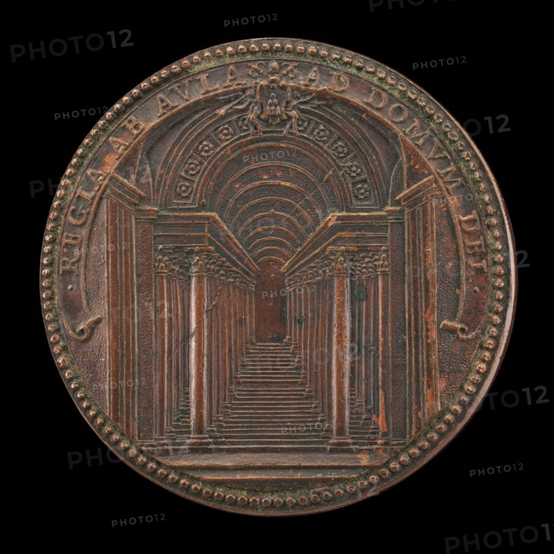 The Scala Regia at the Vatican [reverse], 1663.