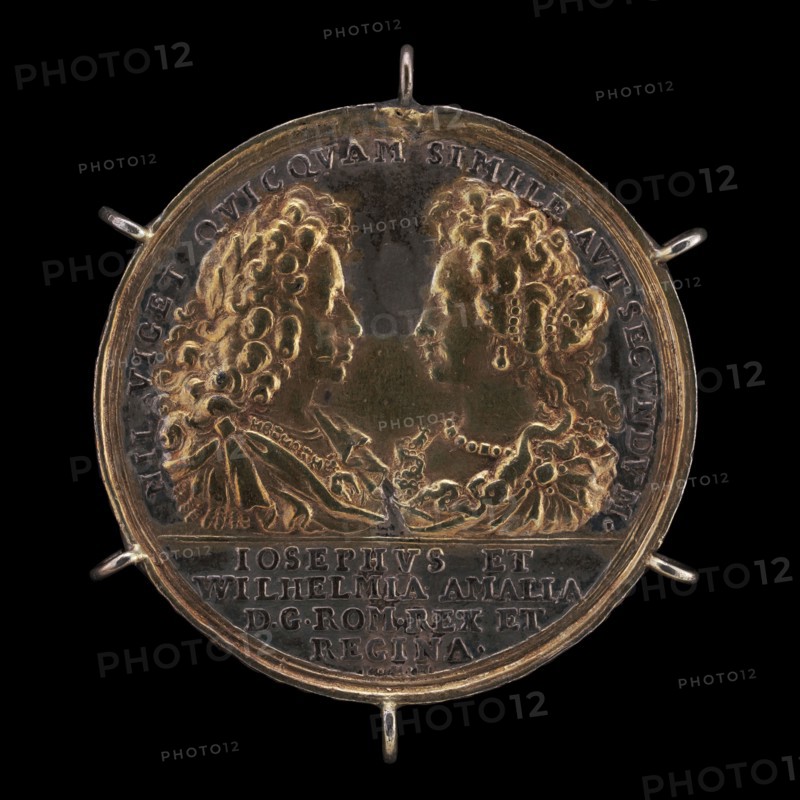 Emperor Joseph I and Princess Wilhelmina Amalia [obverse], 1699.