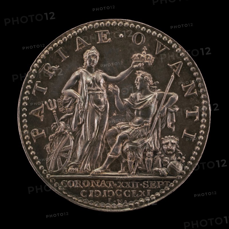 Britannia Crowning the King [reverse], 1761.