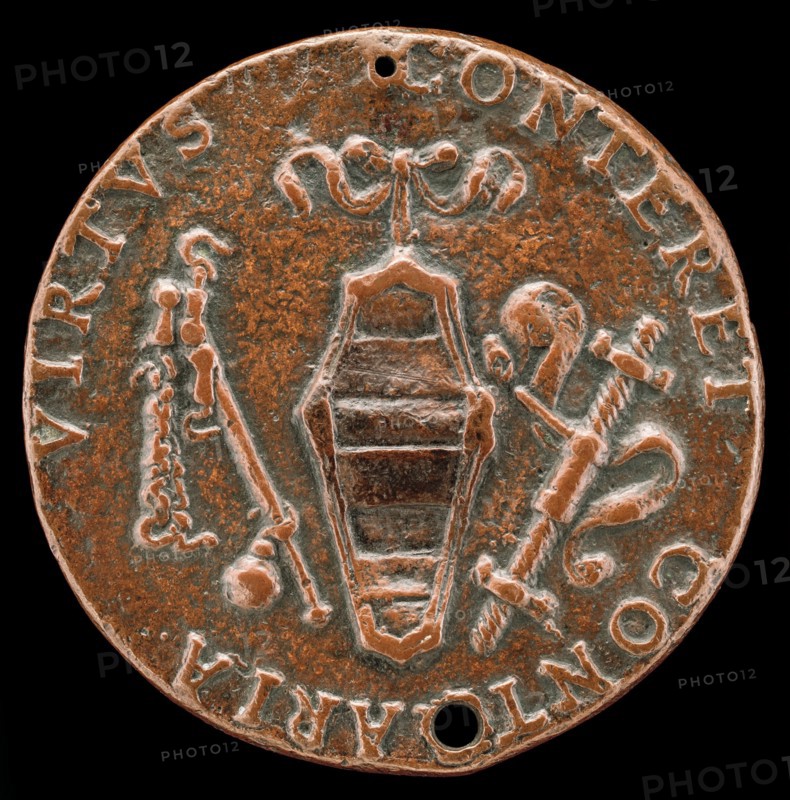 Shield of Caraffa Arms [reverse], early 16th century.
