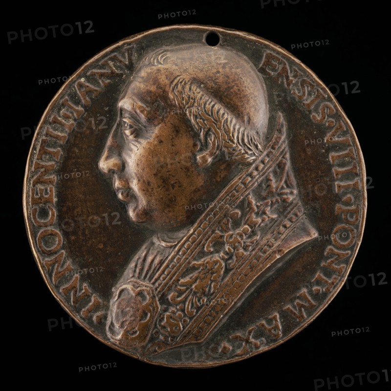 Innocent VIII (Giovanni Battista Cibò, 1432-1492), Pope 1484 [obverse], c. 1480/1486. Creator: Niccolo Fiorentino.