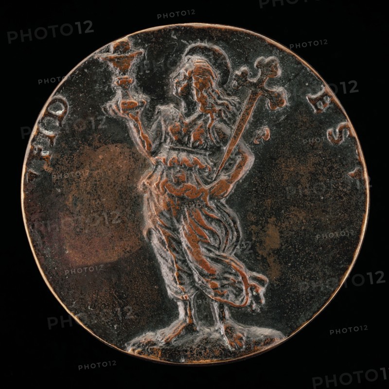 Faith Holding a Chalice with a Wafer and a Cross [reverse], c. 1497.