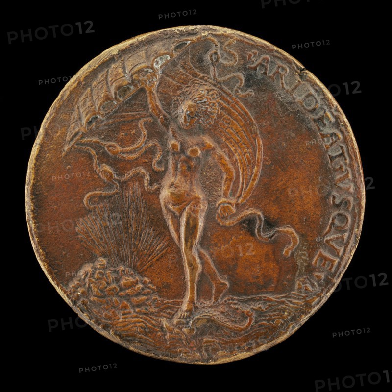 Fortune with Sail, on a Dolphin [reverse], 1500 or after.