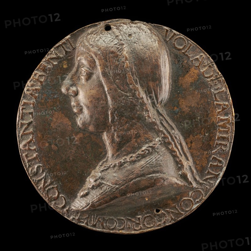 Costanza Bentivoglio, Wife of Antonio Pico della Mirandola 1473, Countess of Concordia 1483 [obverse], c. 1485.