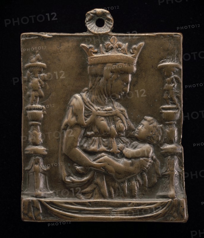 Madonna and Child between Two Candelabra, late 15th century.