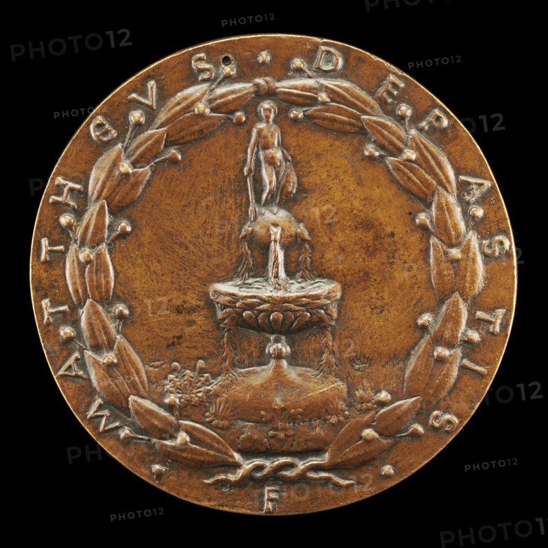 Fountain Surmounted by a Nude Male Figure [reverse], c. 1446.