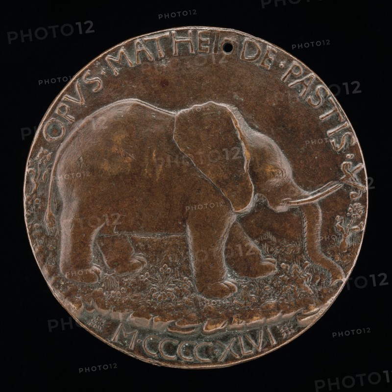 The Malatesta Elephant in a Meadow [reverse], 1446.