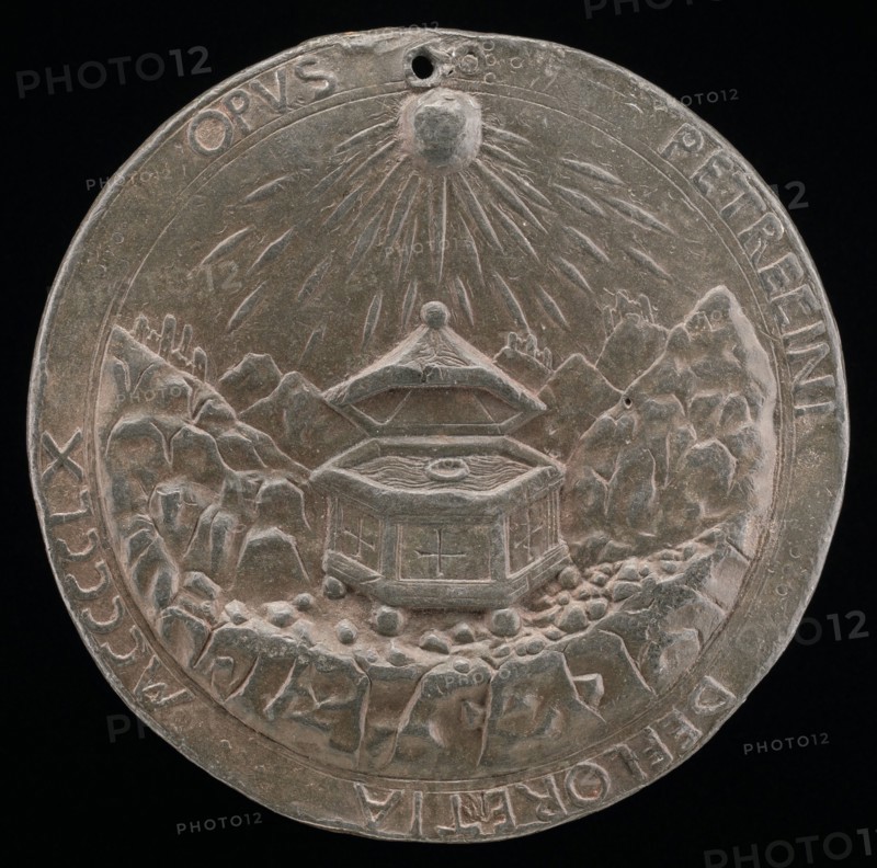 Hexogonal Font in a Landscape [reverse], 1460.