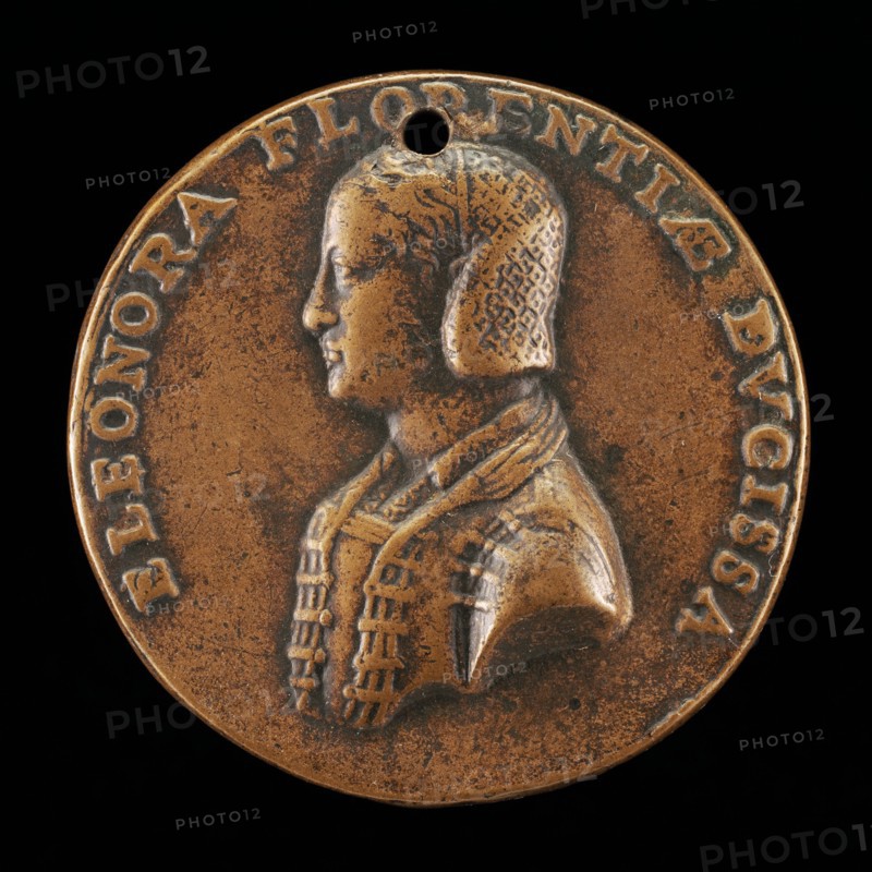 Eleonora de Toledo, died 1532, First Wife of Cosimo I de' Medici 1539 [obverse], c. 1540. Creator: Domenico Poggini.