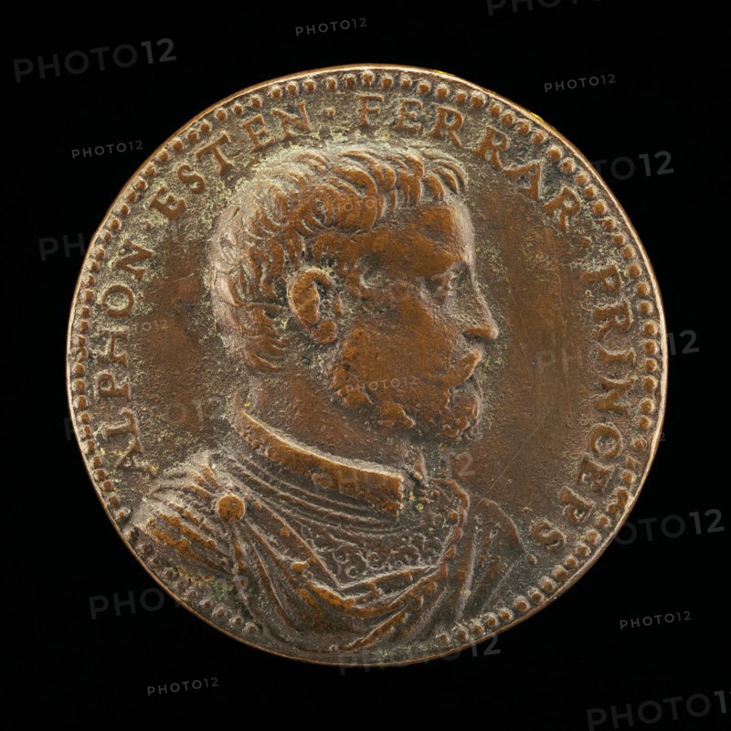Alfonso II d'Este, 1533-1597, 5th Duke of Ferrara 1559 [obverse], 1552/1590.