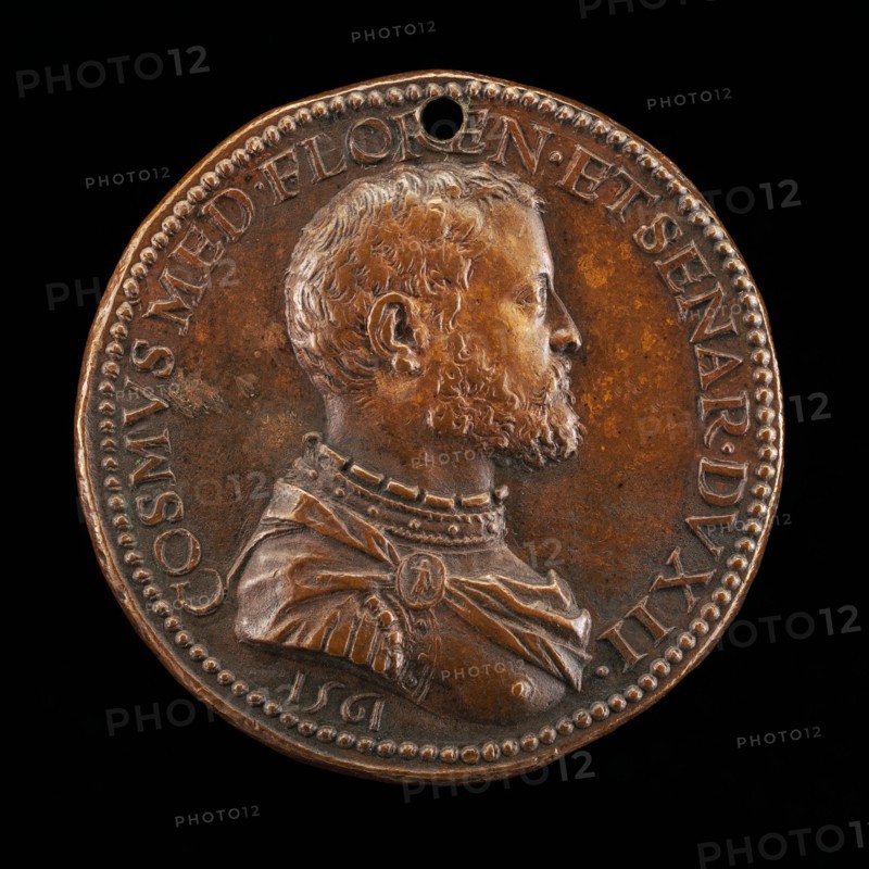 Cosimo I de' Medici, 1519-1574, 2nd Duke of Florence 1537, later Grand Duke of Tuscany [obverse], 1561.