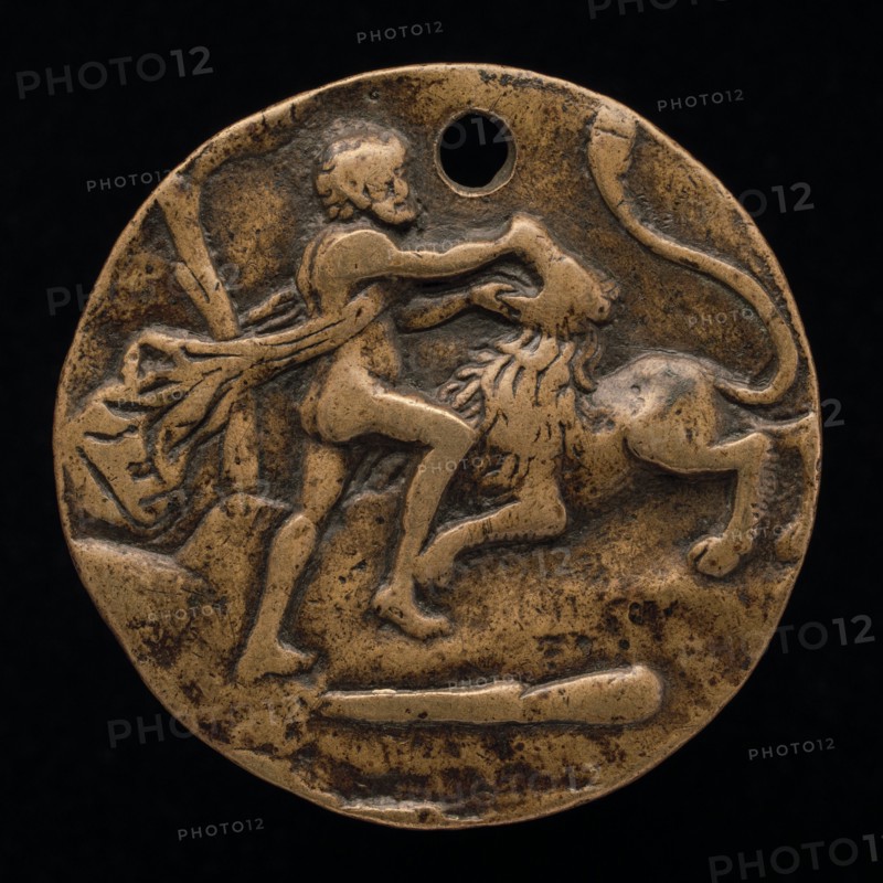 Hercules and the Nemean Lion, late 15th - early 16th century.