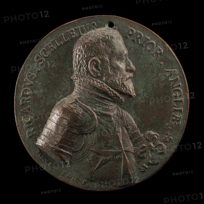 Sir Richard Shelley, c. 1513-c. 1589, Prior of England in Malta and Turcopolier [obverse], 1577 or after.
