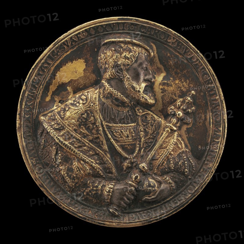 Charles V, 1500-1558, King of Spain 1516-1556, Holy Roman Emperor 1519 [obverse], 1537.