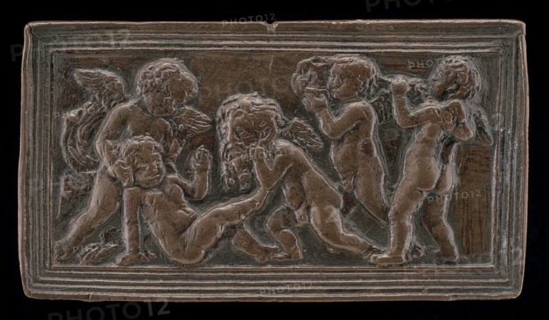 Infant Bacchants with Pipes, a Vase, and a Mask of Silenus, c. 1465/1471.