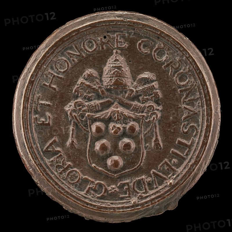Shield with the Medici Arms, Surmounted by the Papal Tiara and Crossed Keys [reverse], c. 1513/1515.