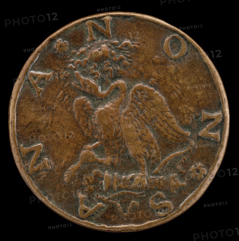 Swan Standing on a Bow and Quiver [reverse], probably c. 1500/1520.