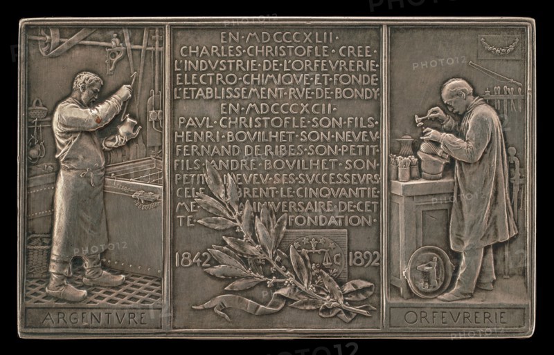 Fiftieth Anniversary of the Christofle Company, 1842-1892 [reverse], 1892.