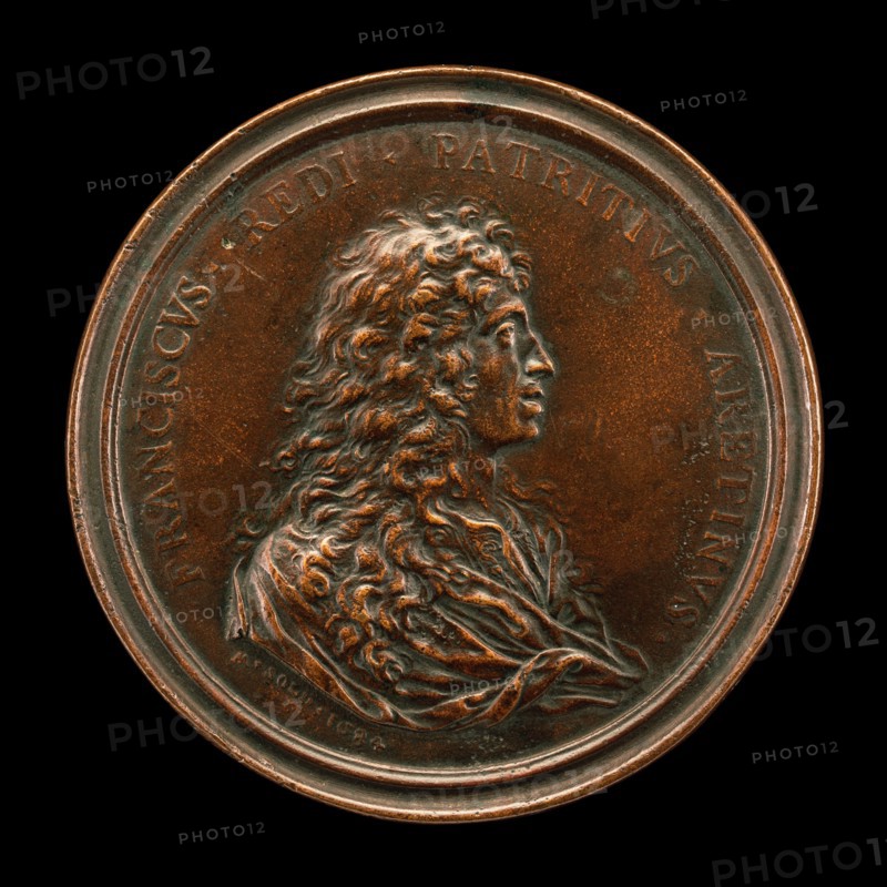 Francesco Redi, 1626-1697, Physician and Scientist [obverse], 1684.