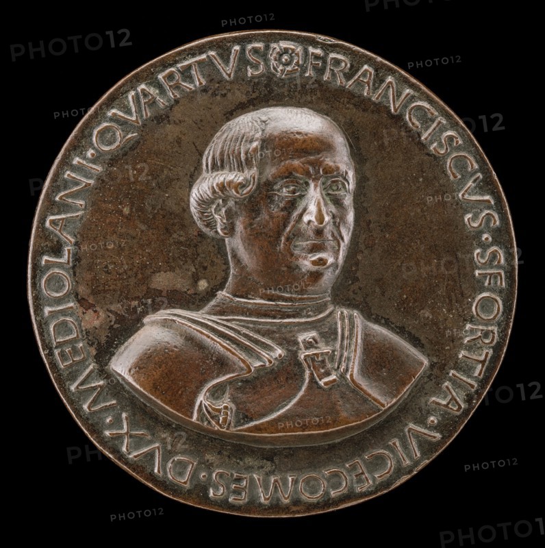 Francesco I Sforza, 1401-1466, 4th Duke of Milan 1450 [obverse], c. 1466.