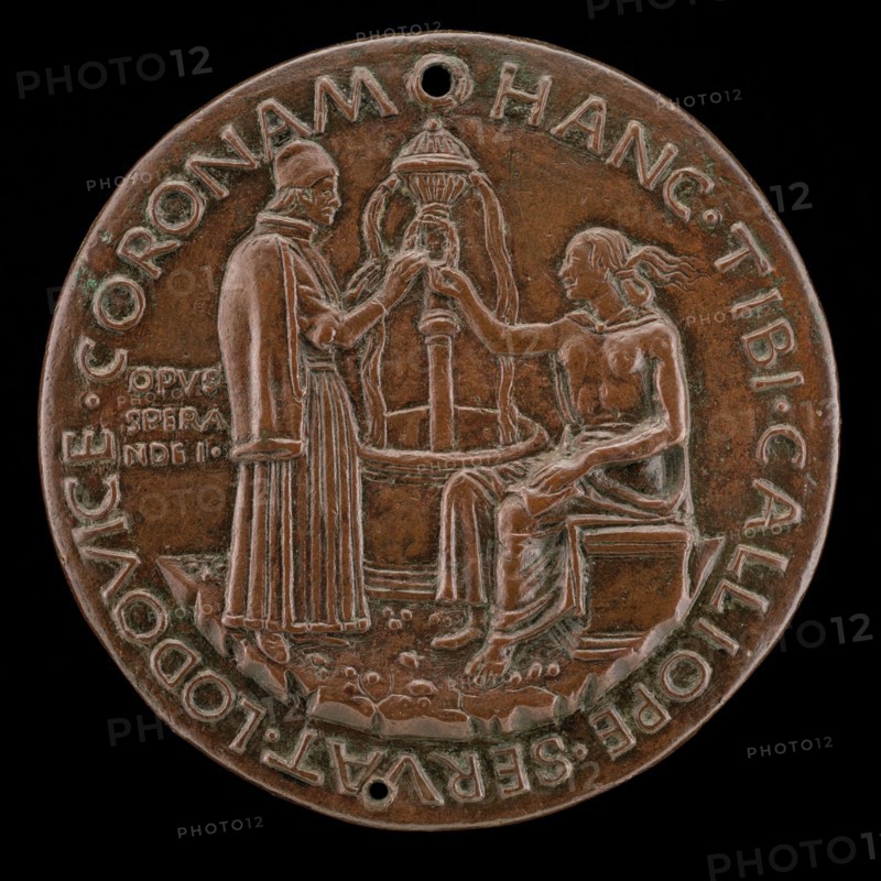 [Lodovico] Carbone Receiving a Wreath from Calliope [reverse], c. 1462/1463.