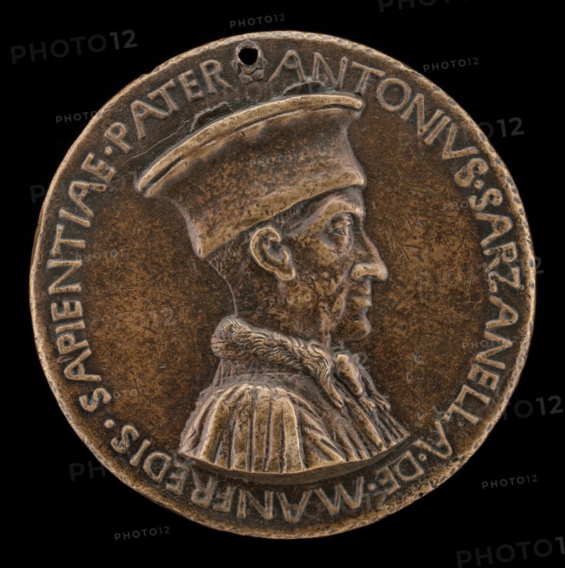 Antonio Sarzanella de' Manfredi, Este Diplomat [obverse], c. 1463.