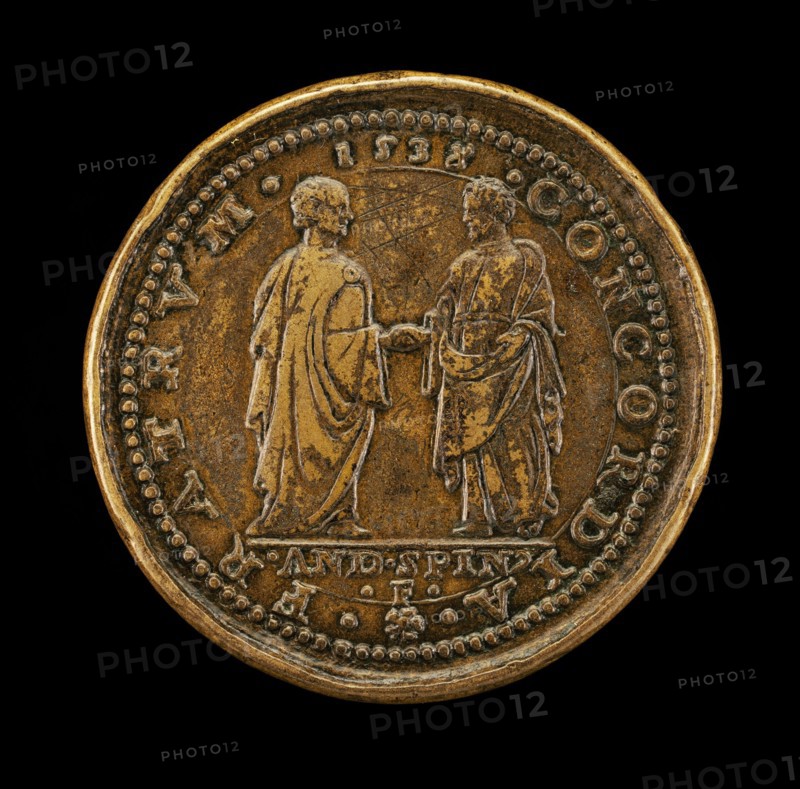 Mula and Another Man Joining Hands [reverse], 1536.