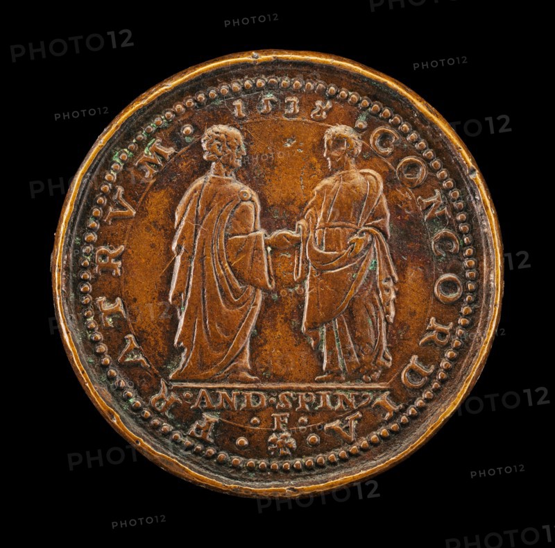 Mula and Another Man Joining Hands [reverse], 1538.