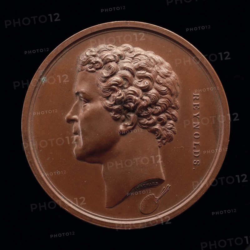 Sir Joshua Reynolds, 1723-1792, Painter [obverse], 1845.